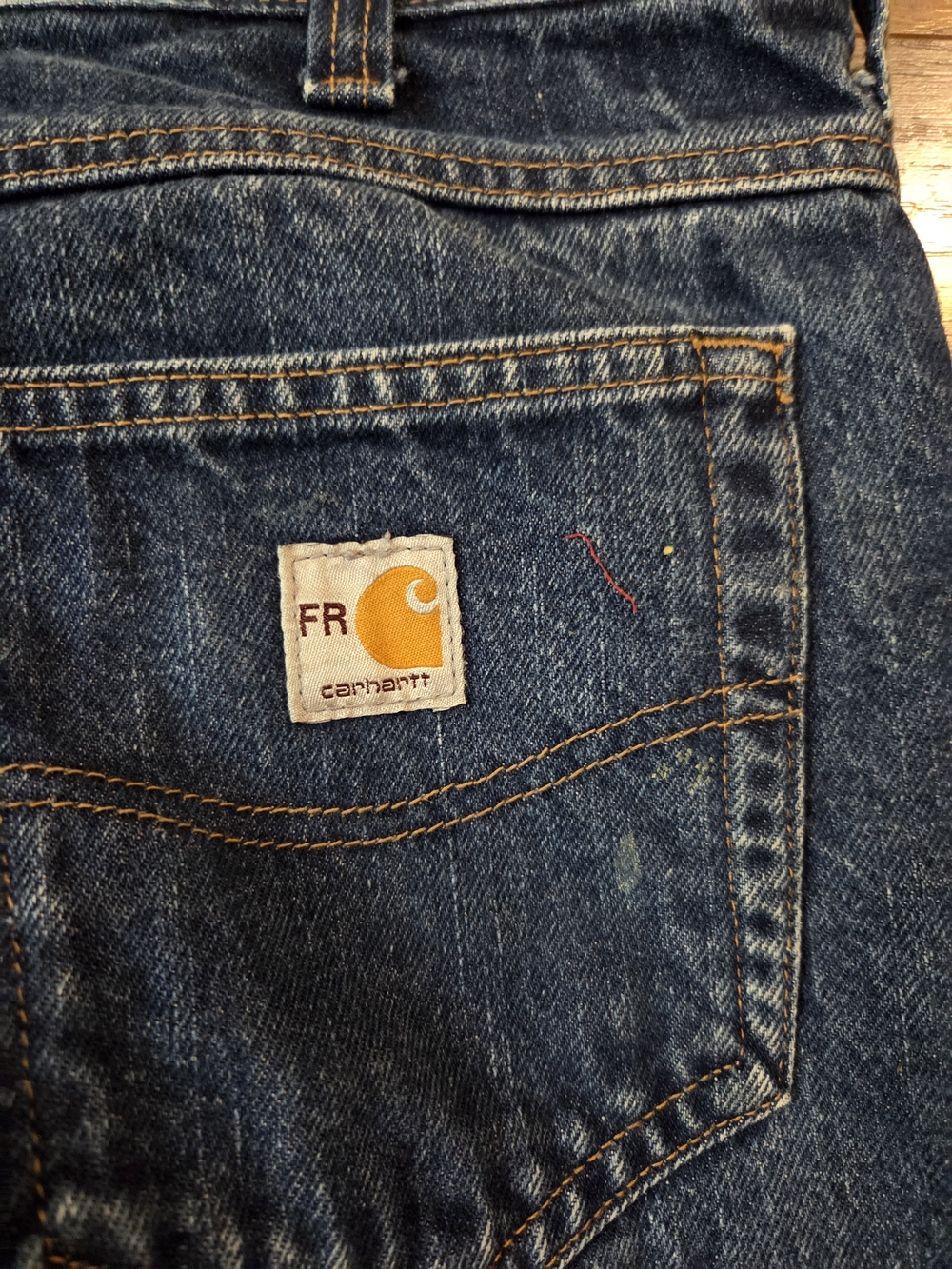 Carhartt Men's Blue Denim Work Jeans